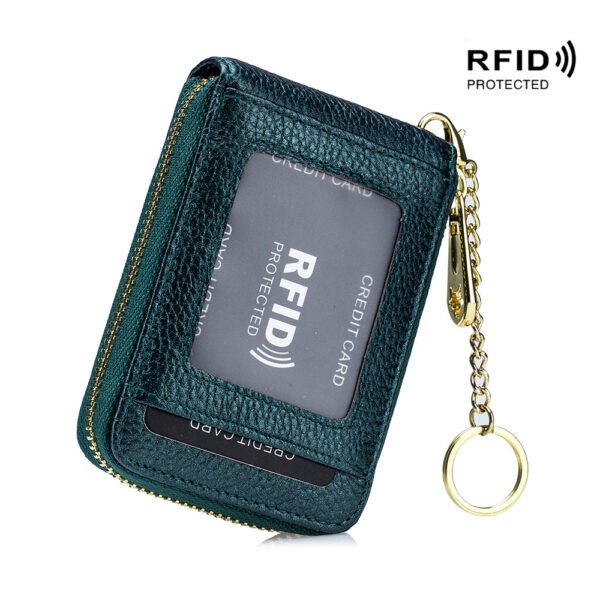 Premium RFID Blocking Card Holder Wallet - Secure Zip Around Design with Multiple Compartments for Easy Organization - Stylish Casual Style for Everyday Use - Image 9