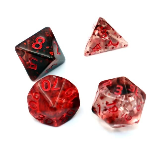 7pcs Crystal Style Polyhedral Dice Set, ABS Material, Role-Playing RPG Table Game Dice with Storage Box for DND and Other Role Play Games - Image 6
