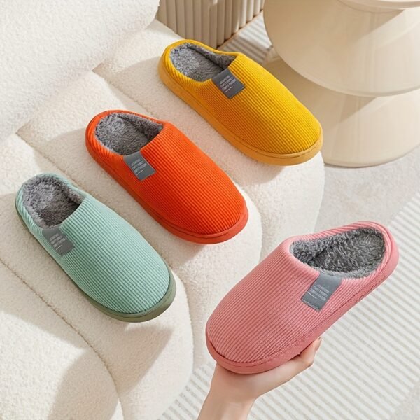 Women's Thick Bottom Home Slippers, Household Plush Slippers, Anti-slip Thermal Slippers - Image 14