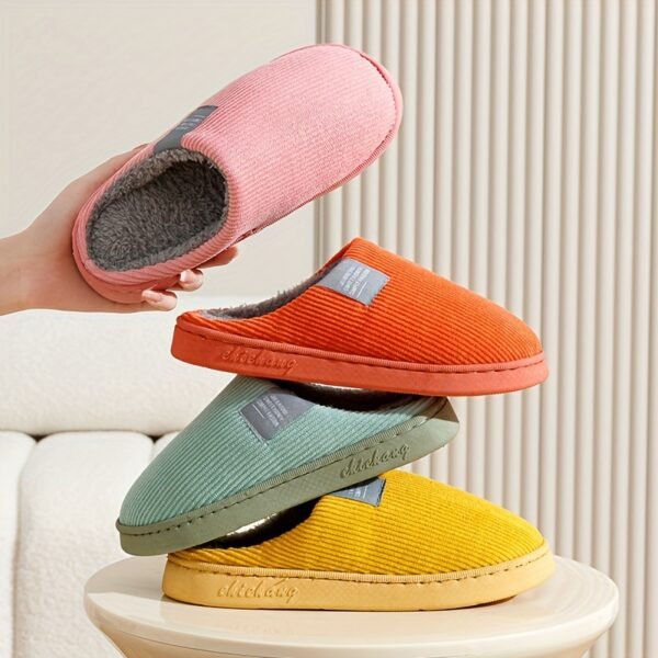 Women's Thick Bottom Home Slippers, Household Plush Slippers, Anti-slip Thermal Slippers - Image 6
