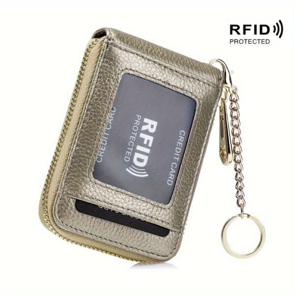 Premium RFID Blocking Card Holder Wallet - Secure Zip Around Design with Multiple Compartments for Easy Organization - Stylish Casual Style for Everyday Use - Image 11