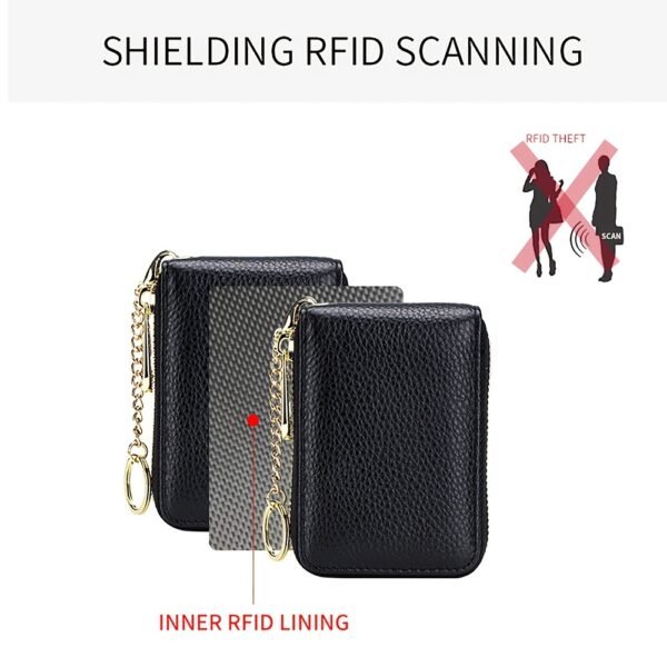 Premium RFID Blocking Card Holder Wallet - Secure Zip Around Design with Multiple Compartments for Easy Organization - Stylish Casual Style for Everyday Use - Image 16